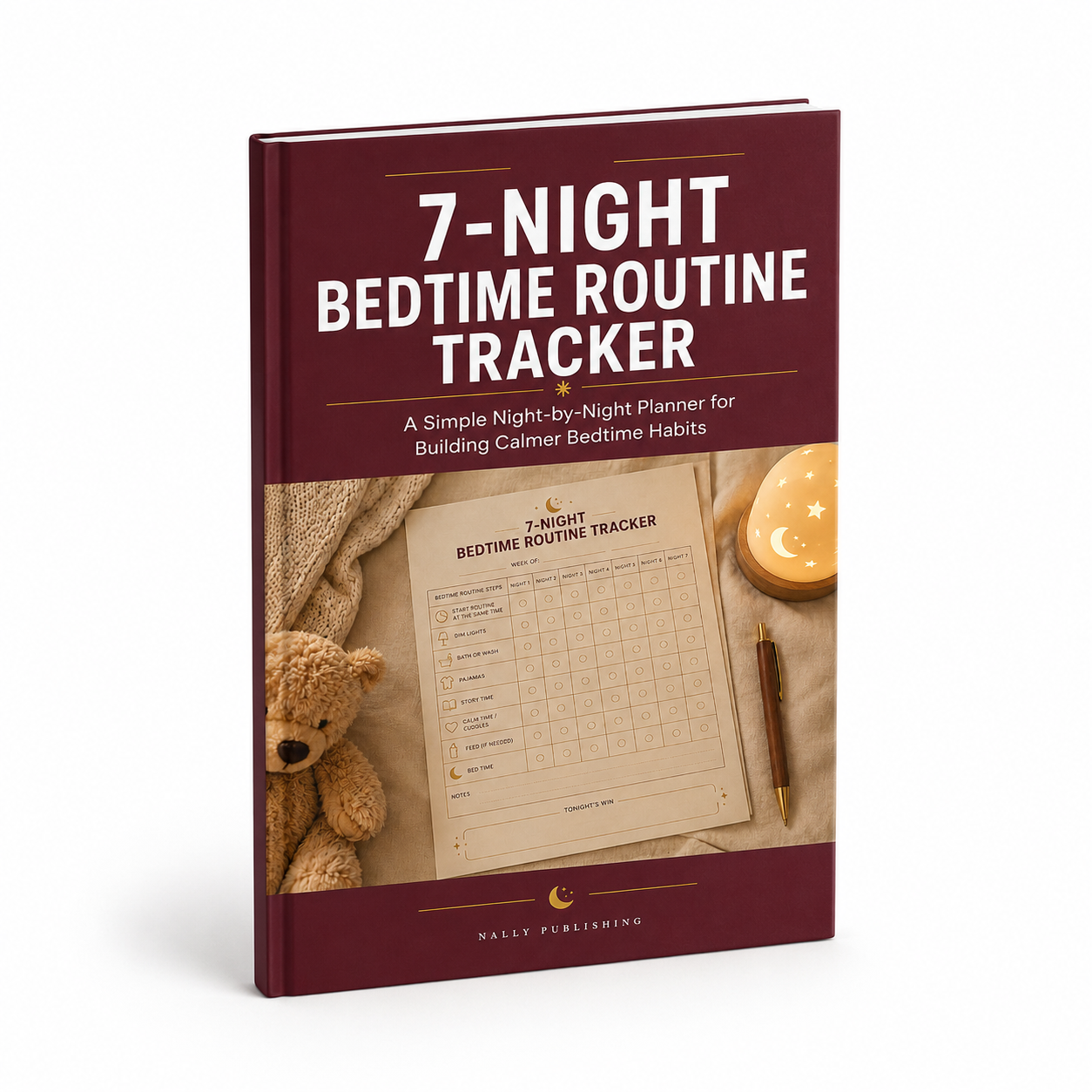 7-Night Bedtime Routine Tracker mockup