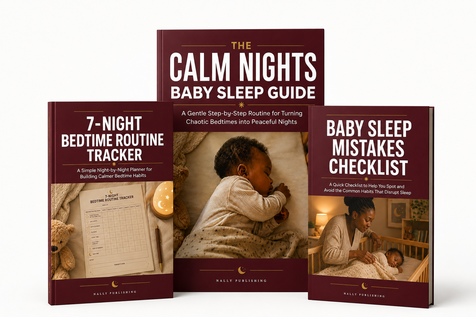 The Calm Nights Baby Sleep Guide bundle with two bonuses